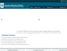 Tablet Screenshot of anunturi-monitorul-oficial.ro